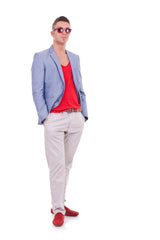ether Blue Casual Blazer