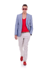 ether Blue Casual Blazer